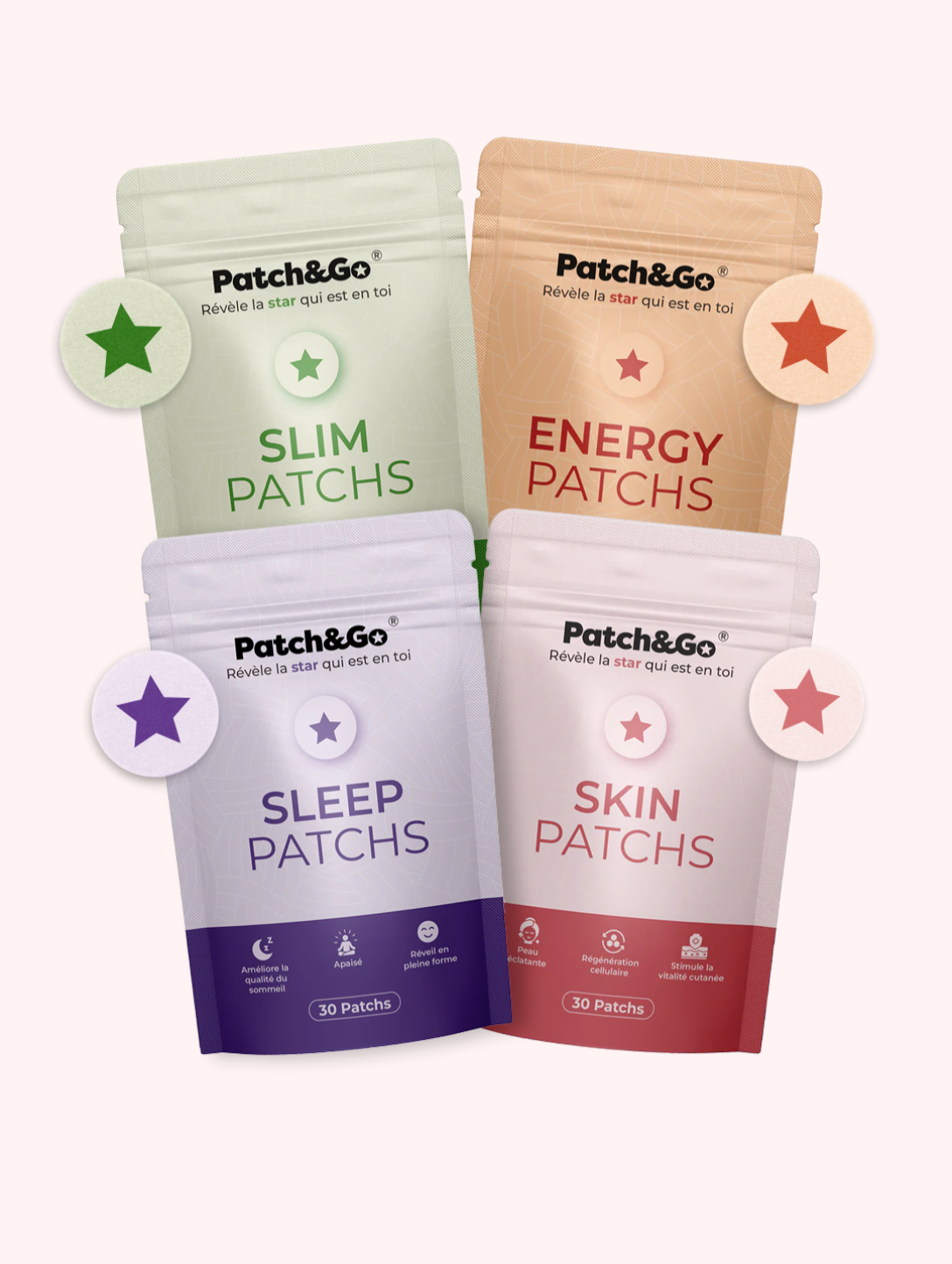 Pack Découverte – Patch Energy, Slim, Sleep & Skin